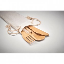 Couverts en bambou avec paille Setstraw 