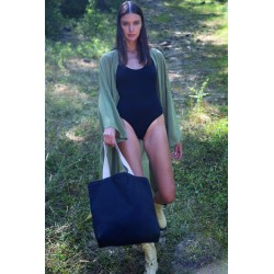 Sac Shopping Recyclé à Fond Plat 