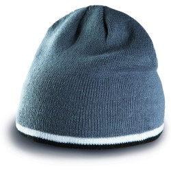 Bonnet Avec Bande Bicolore Contrastée 
