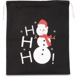 Sac Coton À Cordon Motif Bonhomme De Neige