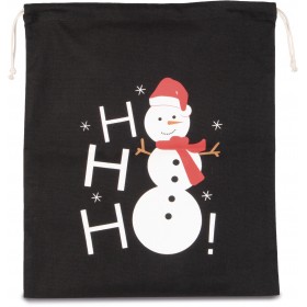 Sac Coton À Cordon Motif Bonhomme De Neige