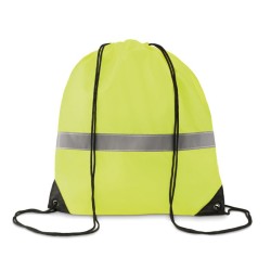 Sac à cordons avec bandes réfl StripeCouleur:JAUNE FLUO     