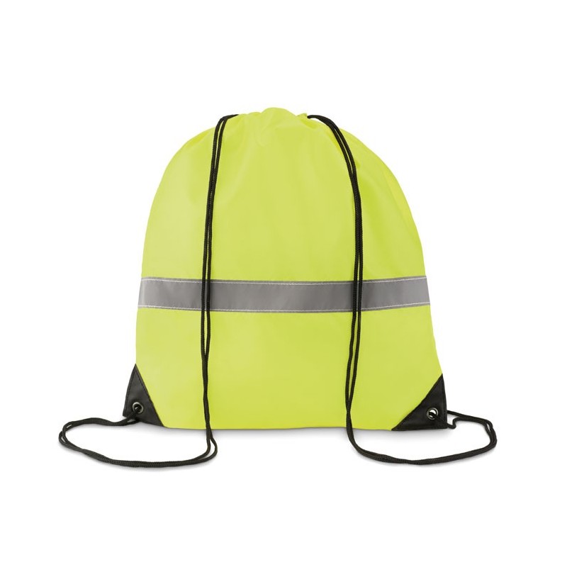 Sac à cordons avec bandes réfl StripeCouleur:JAUNE FLUO Sac à cordons avec bandes réfl StripeCouleur:JAUNE FLUO