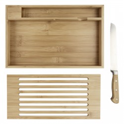 Planche à découper en bambou Pao avec couteau 