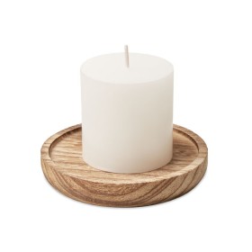 Bougeoir rond avec bougie 