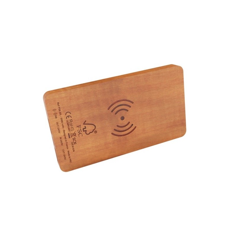powerbank wireless wood 5000 