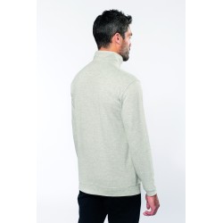 Sweat-Shirt Piqué Col Zippé Trucker 