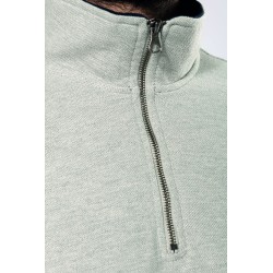 Sweat-Shirt Piqué Col Zippé Trucker 