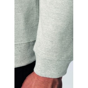 Sweat-Shirt Piqué Col Zippé Trucker 