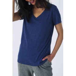 T-Shirt Triblend Col V Femme 