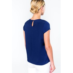 Blouse Crêpe Manches Courtes Femme 