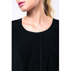 Blouse Crêpe Manches Courtes Femme 