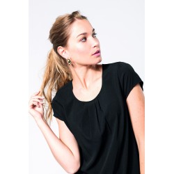 Blouse Crêpe Manches Courtes Femme 