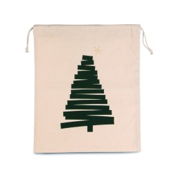 Sac Coton à Cordon Motif Sapin 