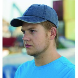Casquette Coton Fine Ligne Lavé Avec Visière Sandwich 