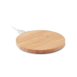 Chargeur sans fil rond bambou Rundo + 