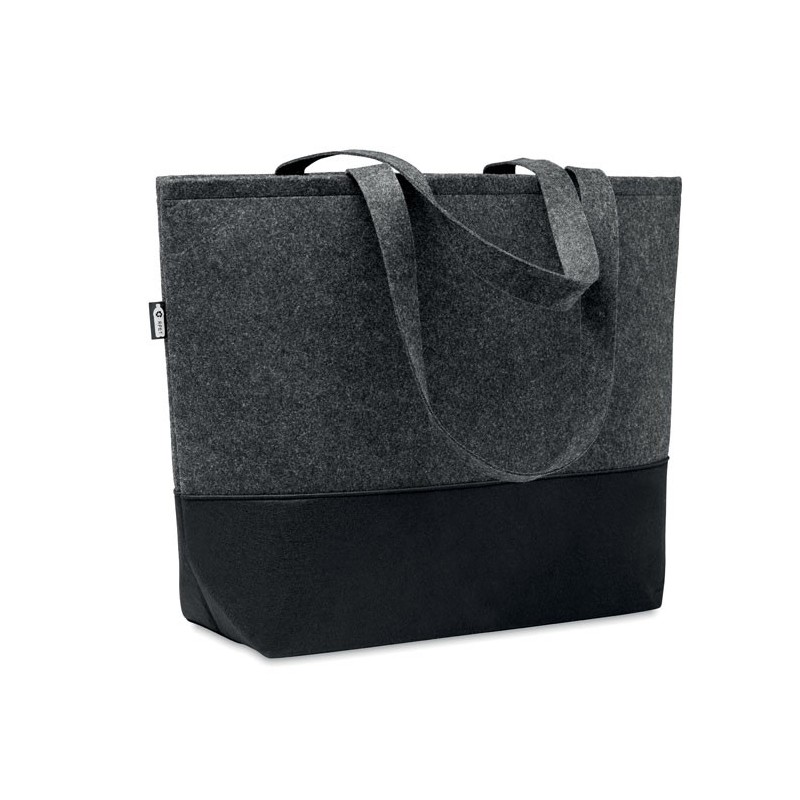 Sac shopping en feutre RPET Duo IndicoCouleur:Gris Pierre