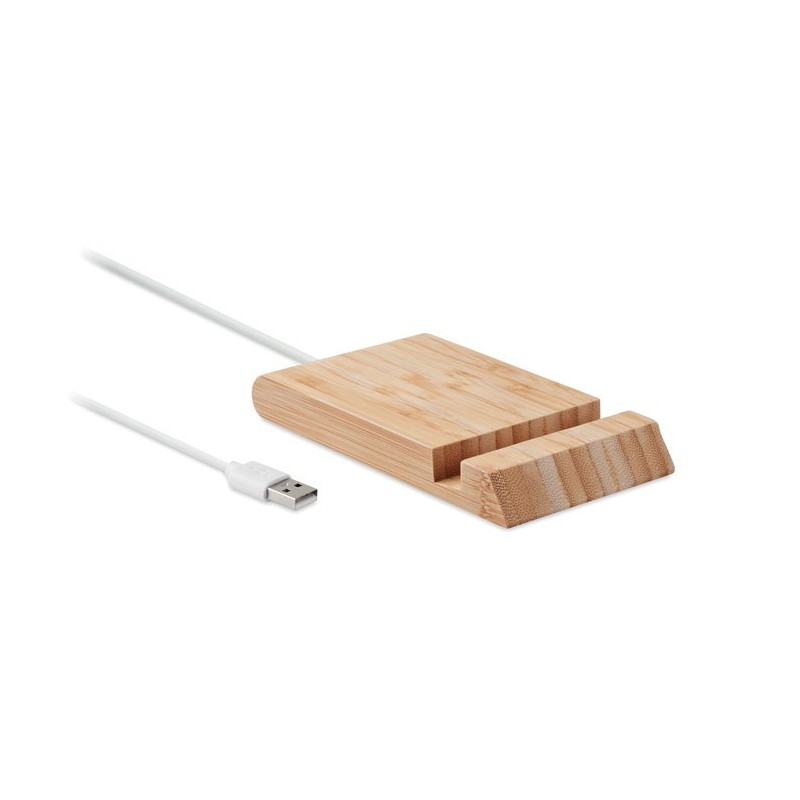 Chargeur sans fil en bambou Odos 