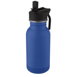 Bouteille de sport Lina 400 ml en acier inoxydable avec paille et boucle 