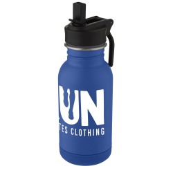 Bouteille de sport Lina 400 ml en acier inoxydable avec paille et boucle 