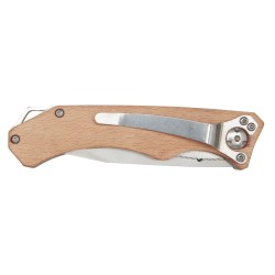 Couteau de poche en bois Dave avec clip de ceinture 