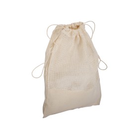 Sac en coton naturel 135 g/m2 avec filet et fermeture par cordon, 25x30 cm 