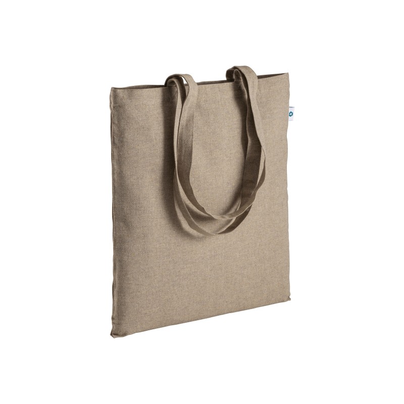 Shopper en coton recyclé 190 g/m2, anses longues, 38 X 42 cm 