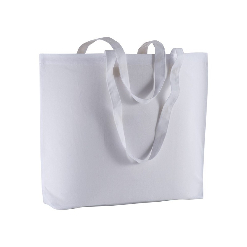 Sac coton 135 grs avec anses longues et soufflet 