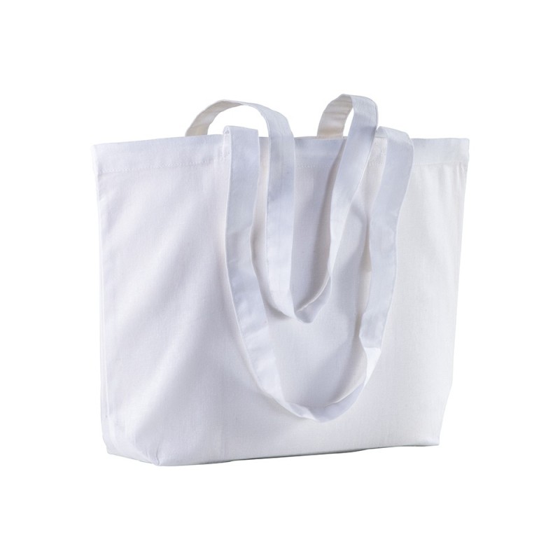 Sac coton 120 grs avec anses longues et soufflet 