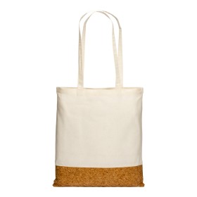 Tote-bag en coton 135g/m2, base en liège, anses longues 