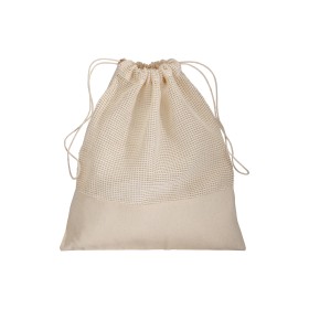 Sac en coton naturel 135 g/m2 avec filet et fermeture par cordon, 25x30 cm 