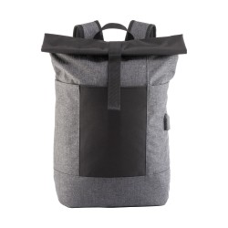 Sac-à-dos porte-pc en polyester réfléchissant.   