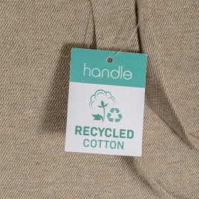 Tote-bag avec soufflet en coton recyclé 190 g/m2, anses longues 
