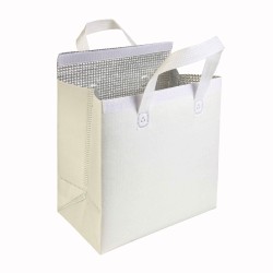 Sac isotherme en TNT laminé 100g/m2, fermeture velcro, 