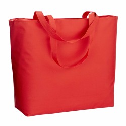 Sac de plage en polyester 300D avec anses longues et fermeture éclair 