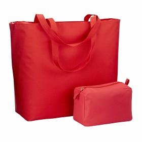 Sac de plage en polyester 300D avec anses longues et fermeture éclair 