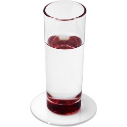 Sous-verre rond Renzo en plastique 