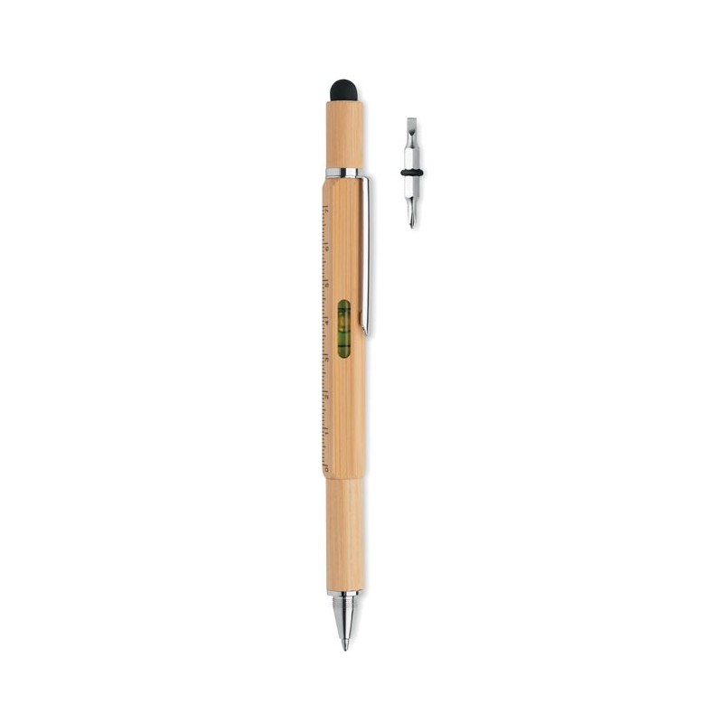 Stylo niveau à bulle en bambou Toolbam 