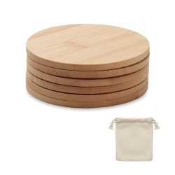 Lot de 6 sous-verres en bambou Bayin Set 
