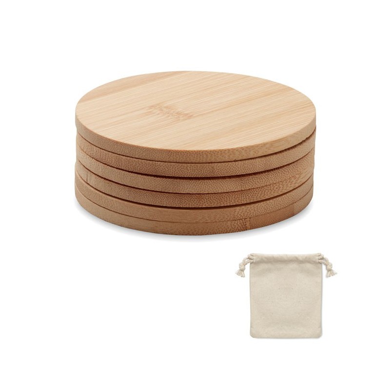 Lot de 6 sous-verres en bambou Bayin Set 