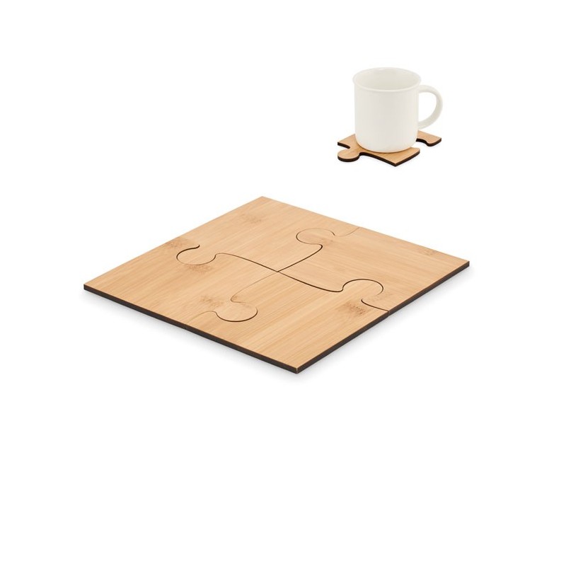Lot de 4 sous-verres puzzle Lepy 