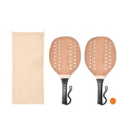 Set beach tennis en bois de ros Palas 