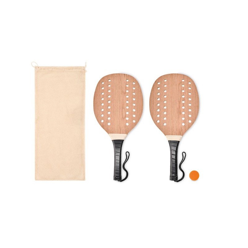 Set beach tennis en bois de ros Palas 