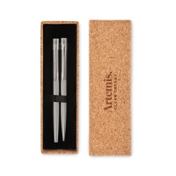 Stylos en acier inox. recyclé Graz Set 