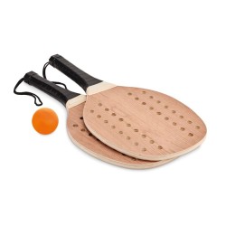 Set beach tennis en bois de ros Palas 