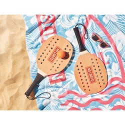 Set beach tennis en bois de ros Palas 