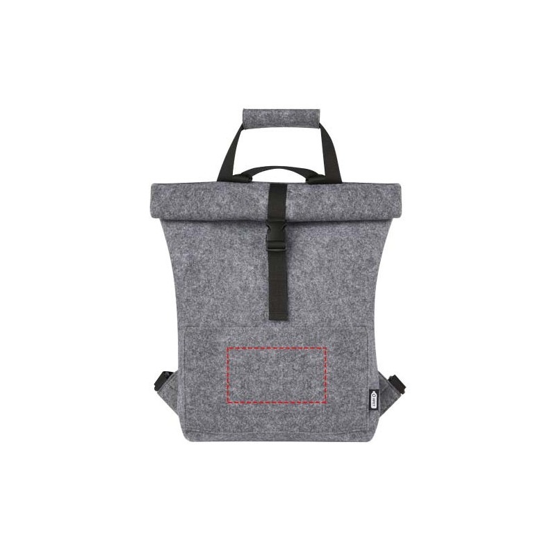 Sacoche de vélo avec dessus enroulable Felta de 13 L en feutre recyclé certifié GRS 