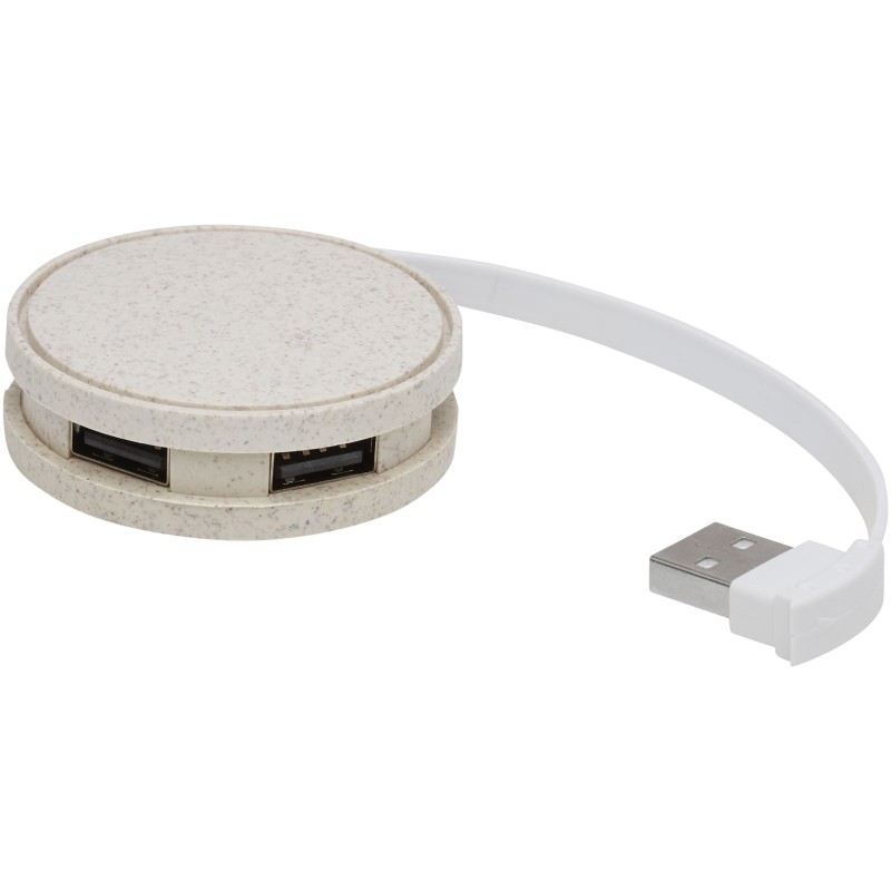 Concentrateur USB Kenzu en paille de blé ref 124309