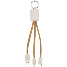 Câble de charge 3-en-1 Bates en paille de blé et liège 
