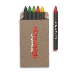 Etui 6 crayons cire Brabo 
